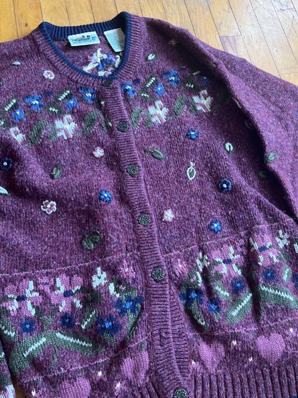Cottagecore Wool Cardigan Northern Reflections M - Picture 4 of 8